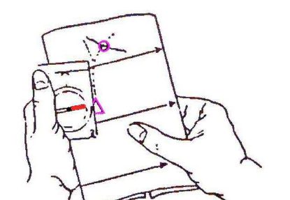 Disegno: bussola appoggiata sulla carta